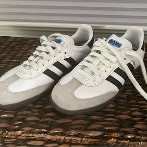 Adidas Samba ADV Leather Retro Sneakers White Black Size Women’s 7